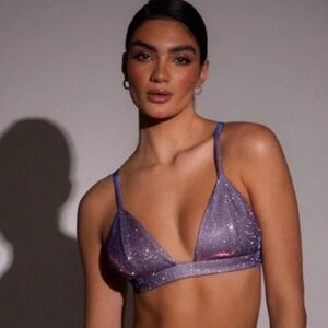 SLA The Label Purple Astrid Bralette Top